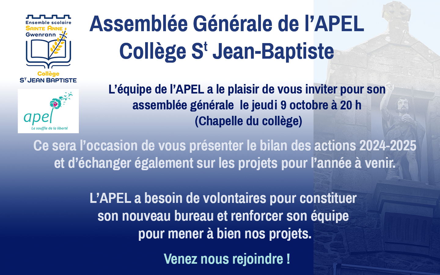 Invitation Asemblée Générale de l'APEL